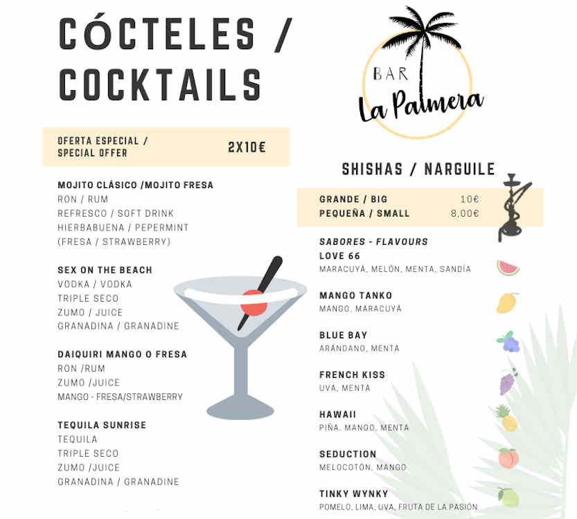 Bar La Palmera Cocktails