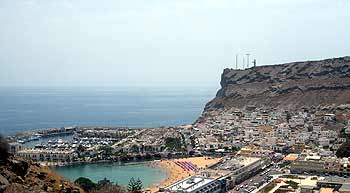 Looking down at Puerto Mogan
