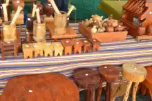 Sunday Market Craft Stall Wood Objects