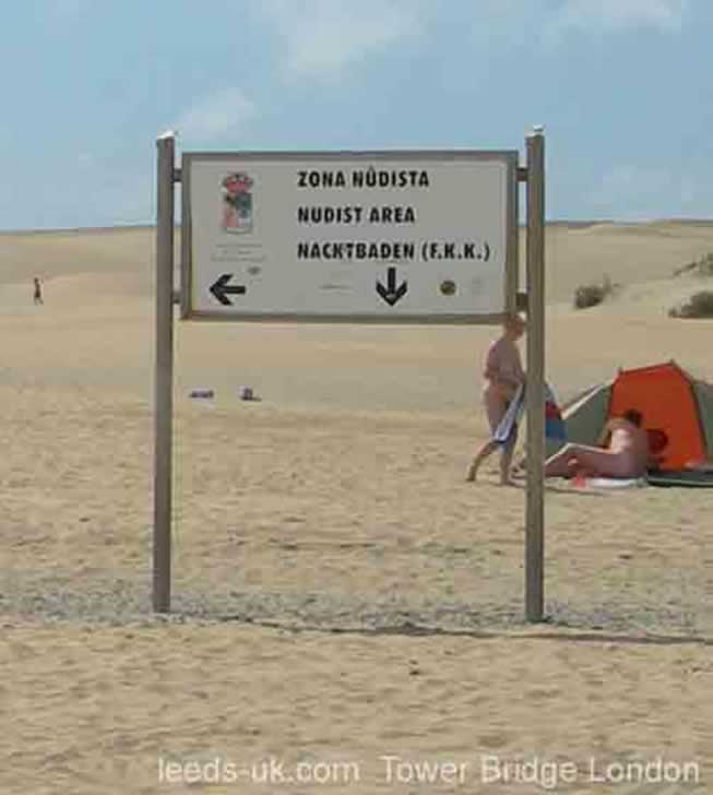 Nudist Beach Sign