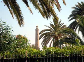 Photograph from Maspalomas of the Faro Lighthouse